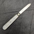 1896 British Antique White Pearl Shell Handle Pure Silver Blade Folding Pen Knife